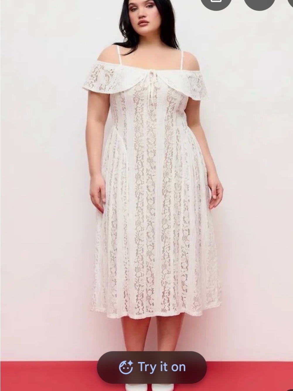 ✨ BNWT Cider Lace Off-Shoulder Flared Maxi Dress ✨